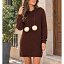Vestido Chocolate Pompones